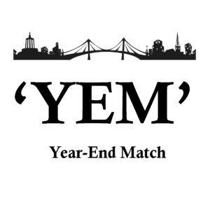 SLF logo with text "'YEM' Year-End Match"