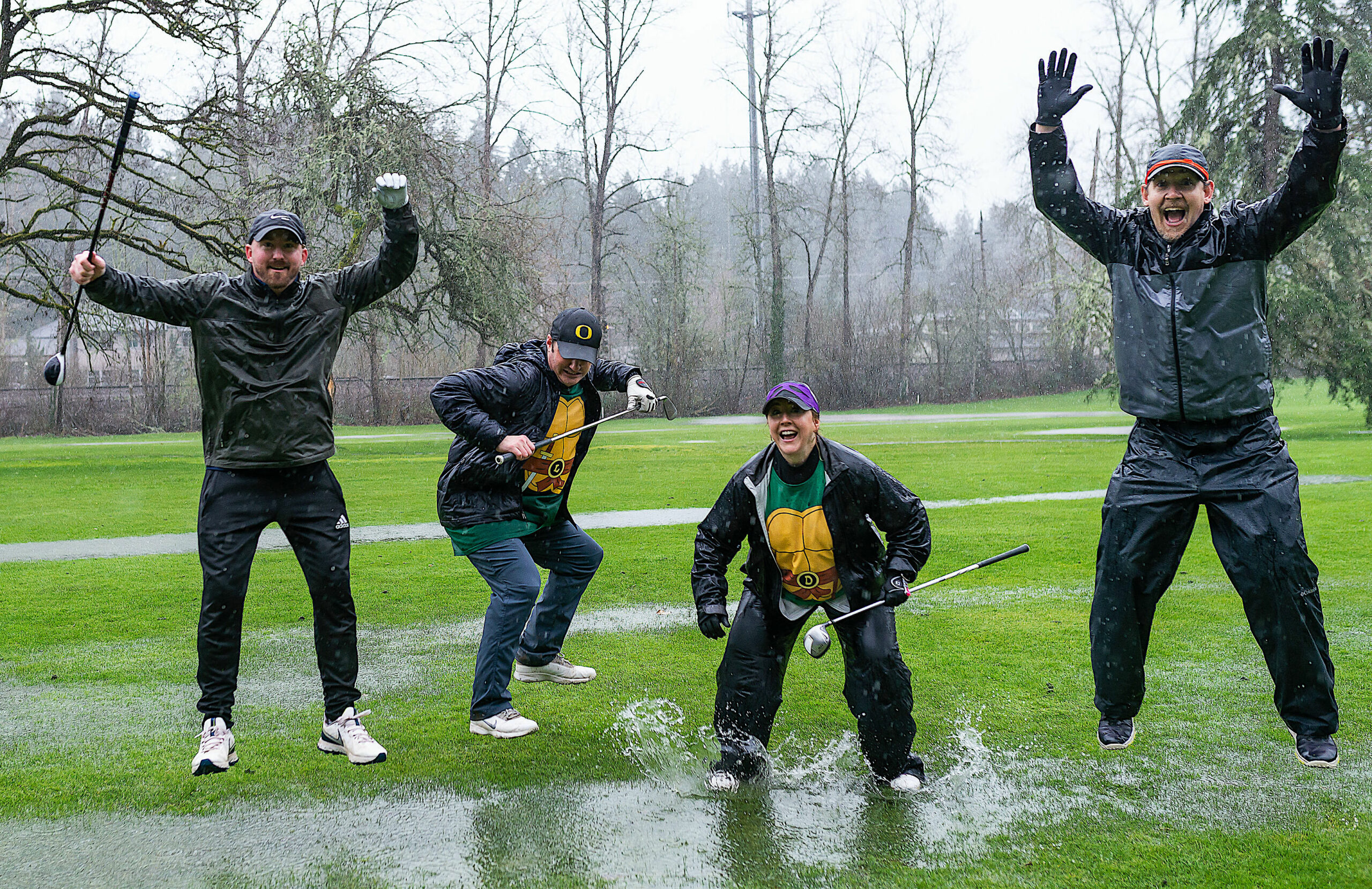 Team Ninja Jumping Puddle