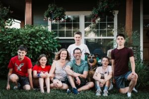 Staff member Dwayne Hilty with his family